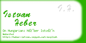 istvan heber business card